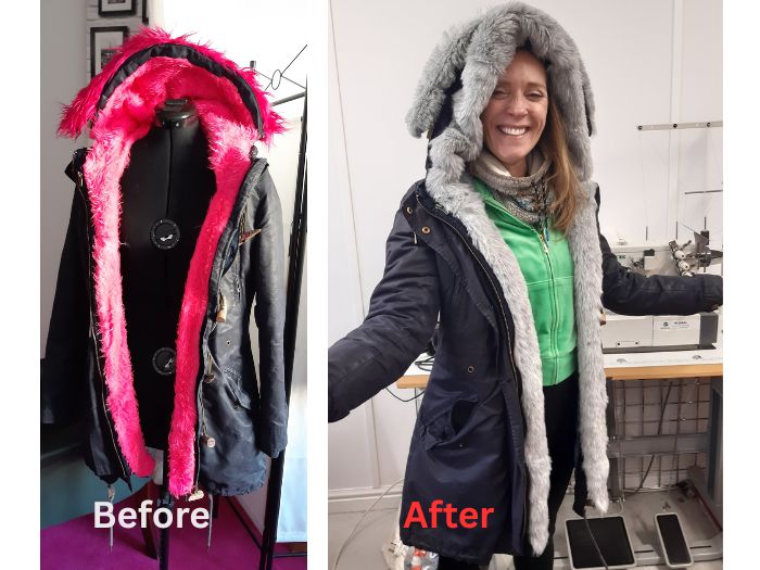 Coat Alterations -The Pink Parka